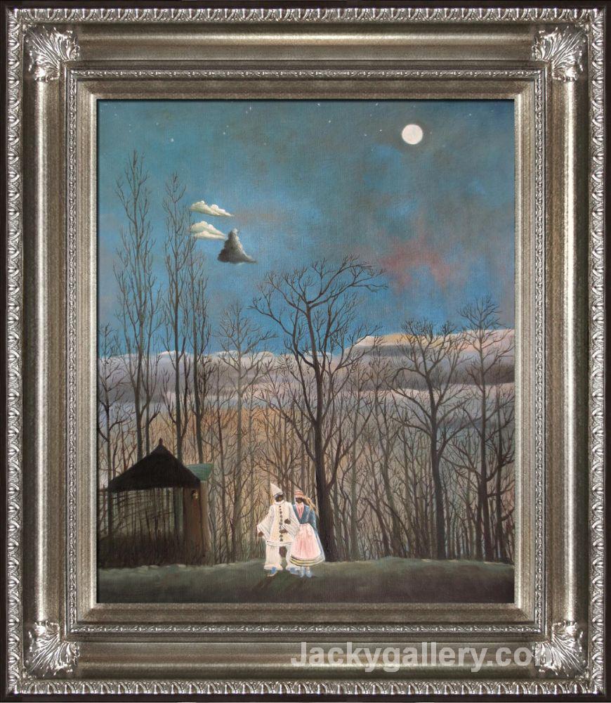 A Carnival Evening by Henri Rousseau paintings reproduction